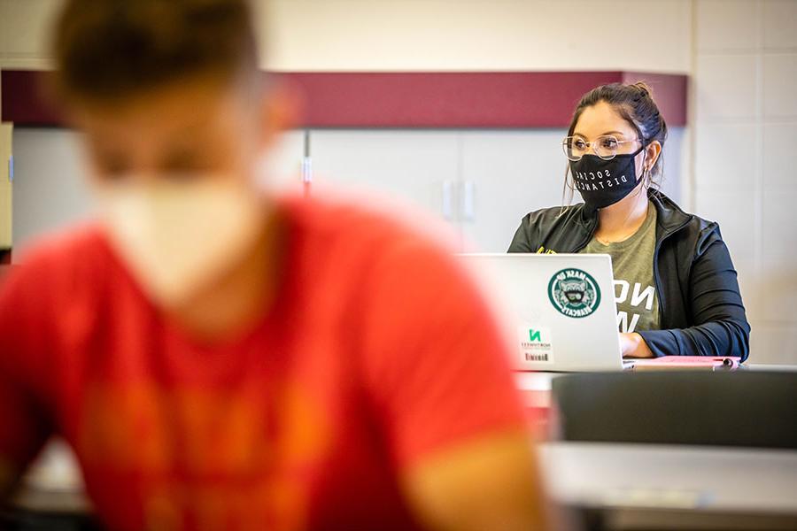 Northwest's mitigation measures throughout the pandemic have included a requirement of face coverings in classrooms. (<a href='http://luedongruo.volamdolong.com'>全国网赌正规平台</a>摄) 